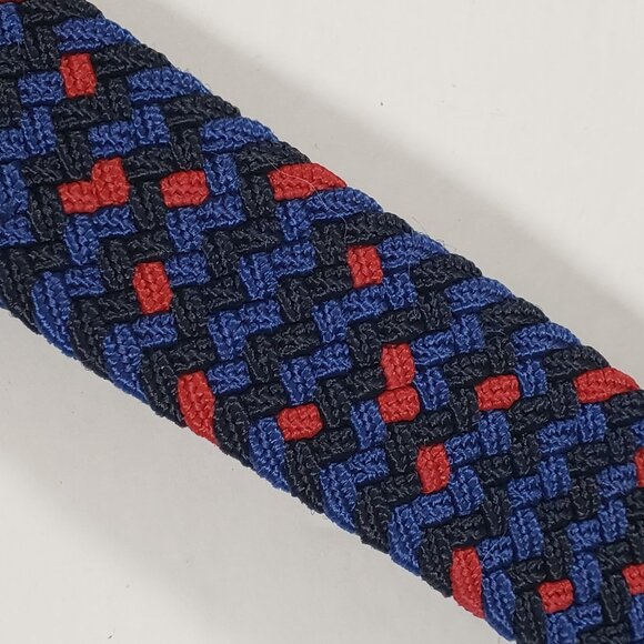 Tommy Hilfiger Belt Blue Men's Medium 36/90 Preppy Woven Fabric Web - Picture 5 of 6